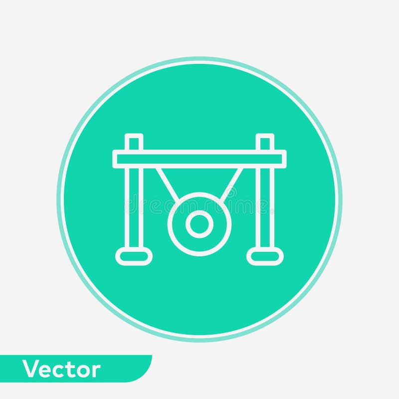 Gong ikony znaka wektorowy symbol royalty ilustracja