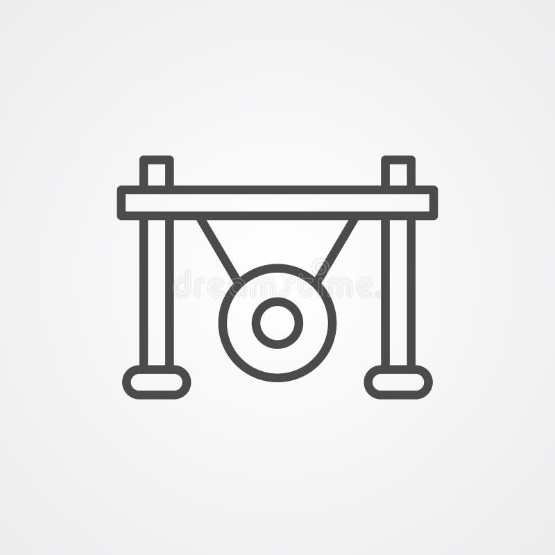 Gong ikony znaka wektorowy symbol ilustracja wektor