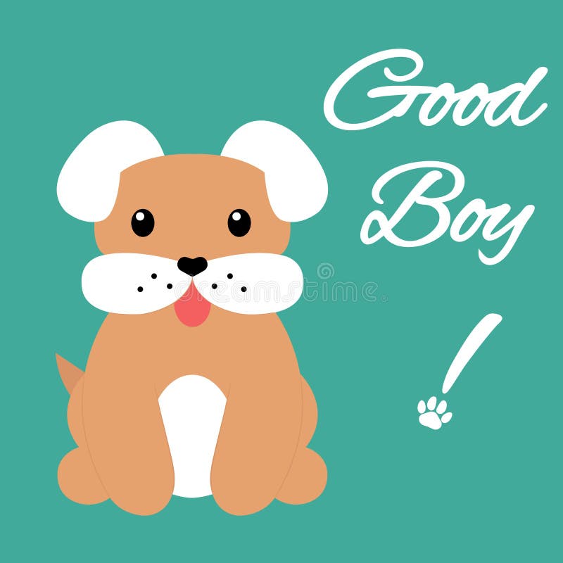 Good Boy Dog Sitting 向量例证 插画包括有喜悦 似犬 宠物 看板卡 愉快