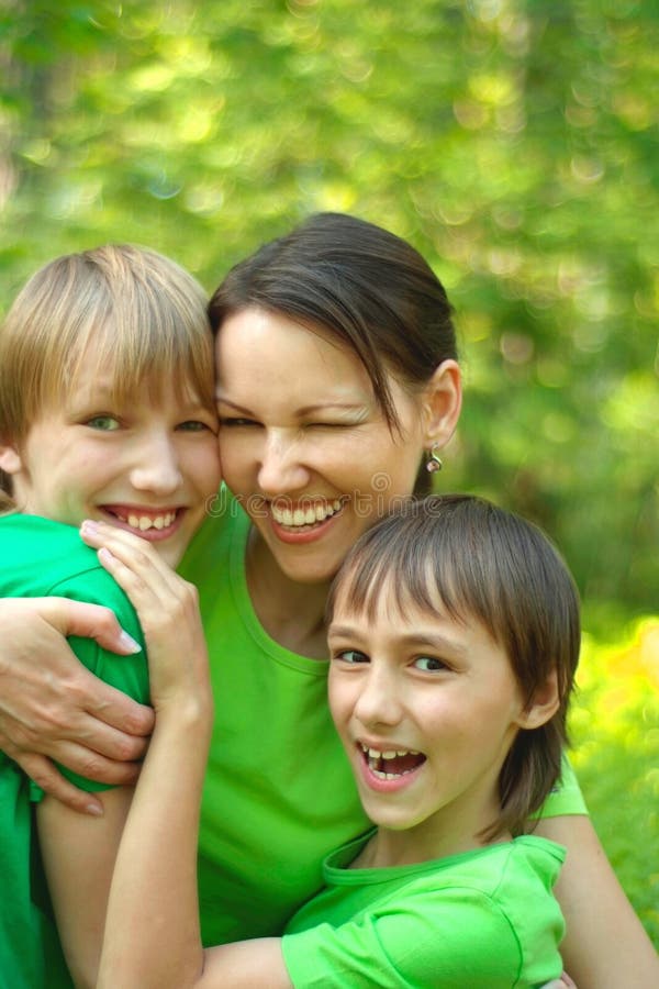 Good family traveled on weekends to nature