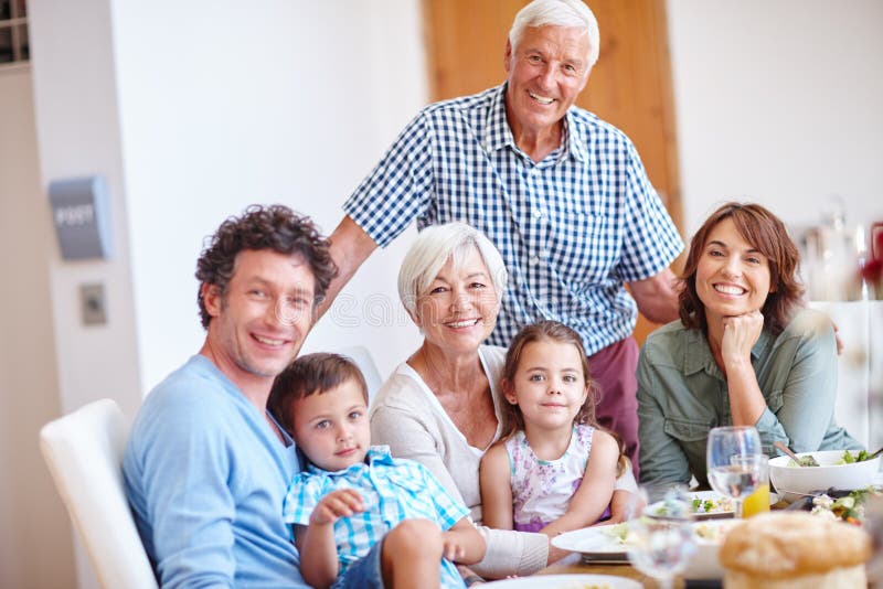 Good Food Brings Families Together. a Multi-generational Family Having ...