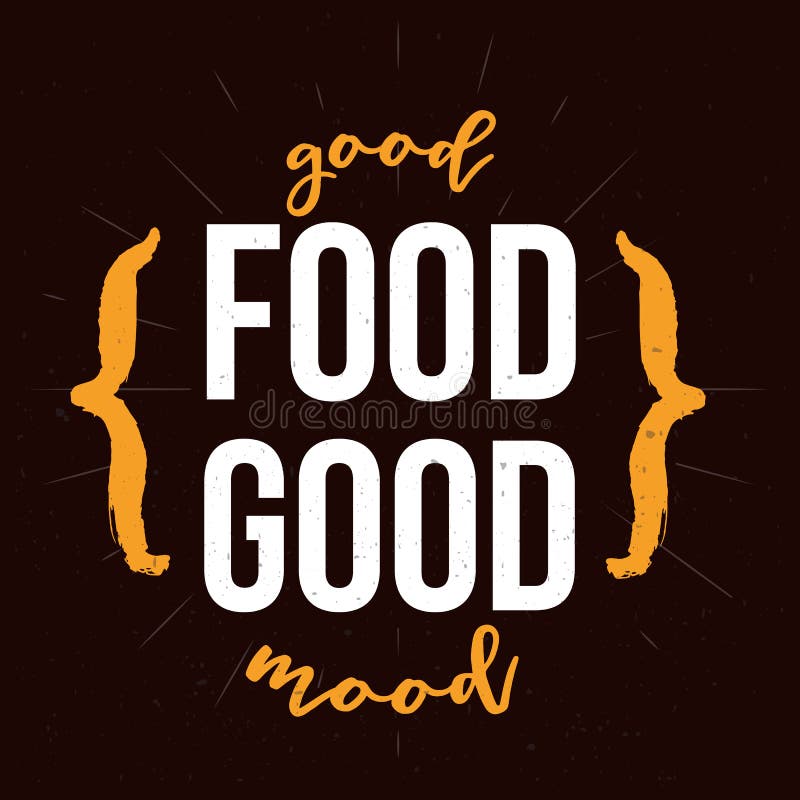 Restaurant Wall Typography. Vector Food BBQ Background, Motivational ...