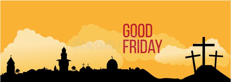 Good Friday background concept with Illustration of Jesus cross. Good Friday background concept with Illustration of Jesus cross eps 10 royalty free illustration