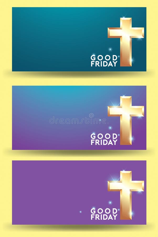 Good Friday background design. Good Friday vector Illustration Background for greeting card, poster - Translation of text : Good Friday vector illustration