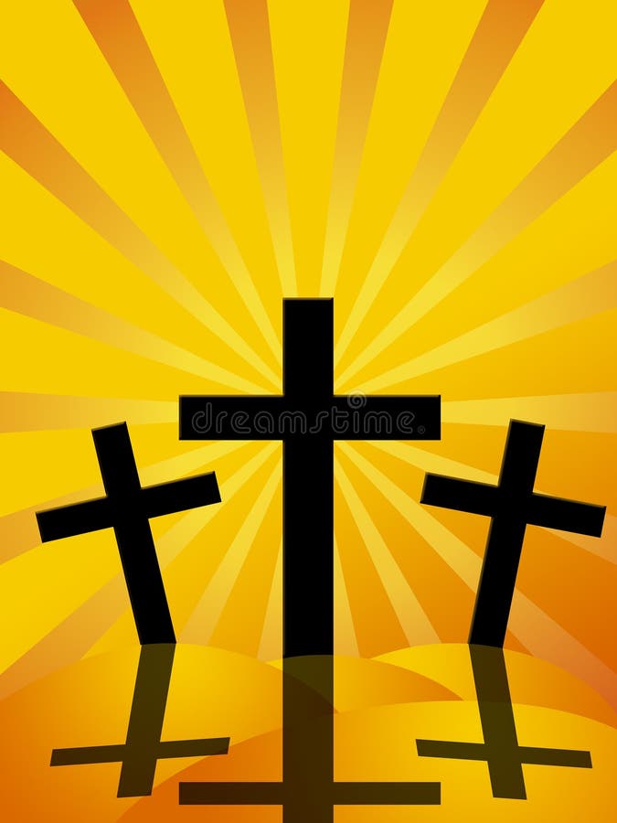 Good Friday Easter Day Crosses Sun Rays Background. Good Friday Easter Day Crosses with Sun Rays Background Illustration royalty free illustration Good Friday Easter Day Crosses Sun Rays Background. Good Friday Easter Day Crosses with Sun Rays Background Illustration royalty free illustration