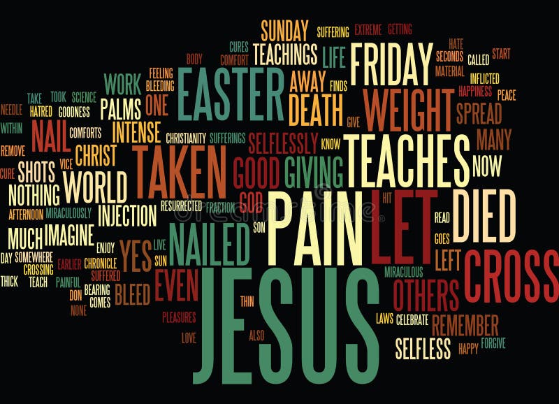Good Friday And Easter Word Cloud Concept. Good Friday And Easter Text Background Word Cloud Concept vector illustration