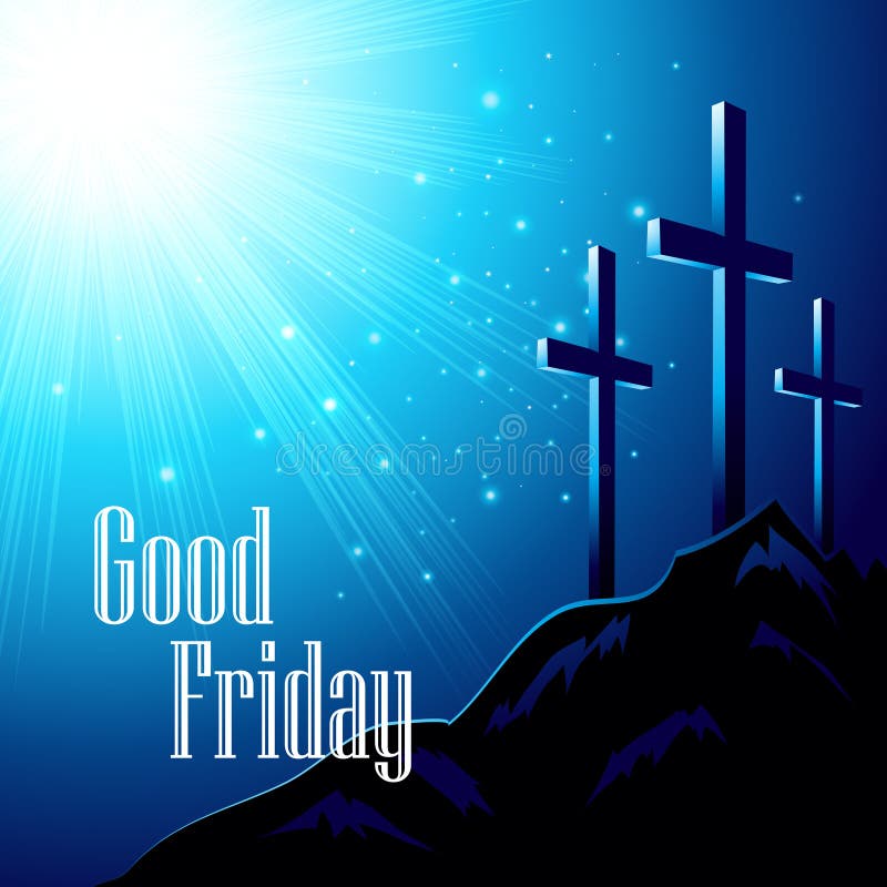 Good Friday. Vector illustration with the image of. Calvary EPS10 royalty free illustration