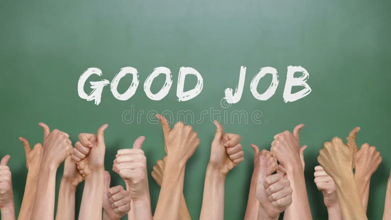 Good Job with Many Thumbs Up Stock Video - Video of message, hands: 57593963