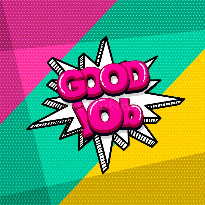 Good Job Comic Speech Bubble Stock Illustrations 78 Good Job Comic