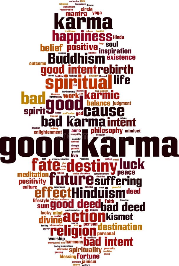 Good karma word cloud royalty free illustration