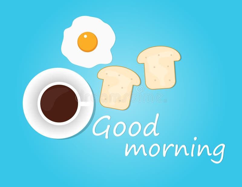 Morning Breakfast Background Stock Vector - Illustration of cafe, drink ...