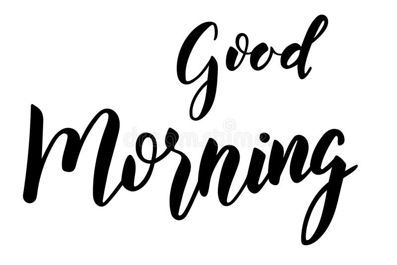 Good Morning Brush Calligraphy Motivation Text Stock Vector ...