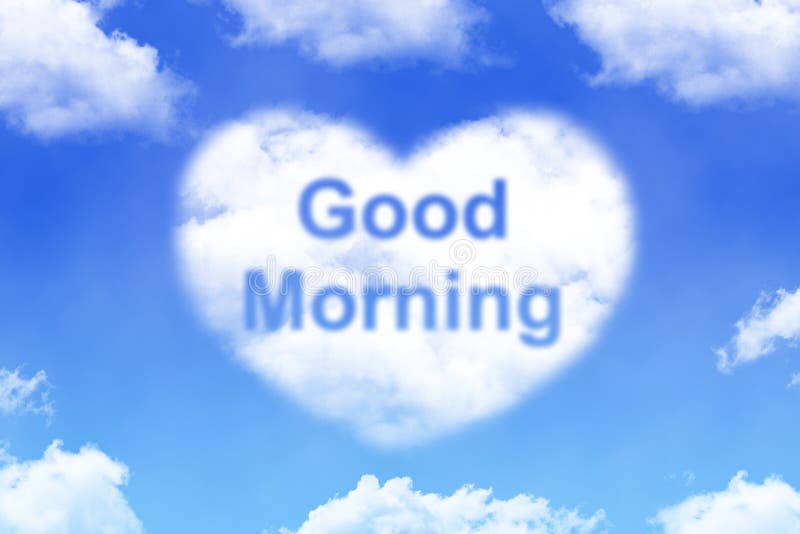 Good morning - cloud word stock image. Image of background - 34130725