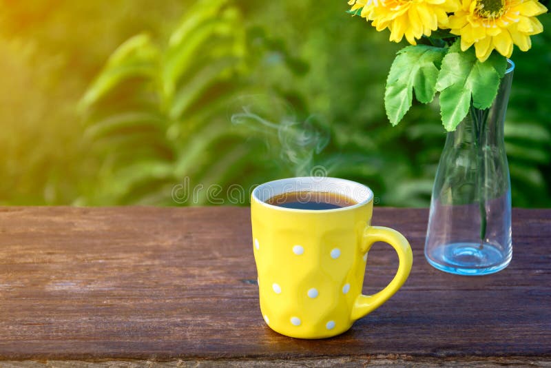 good-morning-coffee-yellow-flower-vase-wooden-table-sunrise-sky-background-good-morning-coffee-yellow-flower-109026867.jpg