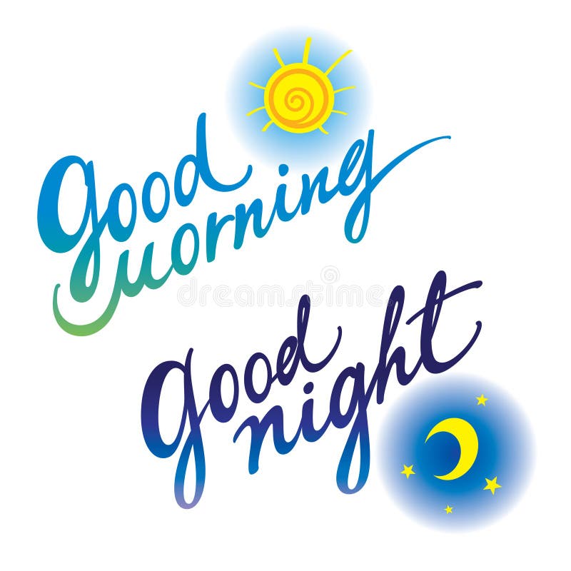 Good morning Good night stock illustration Good morning Good night stock illustration