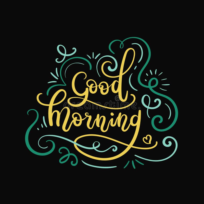 Good Morning stock vector. Illustration of morning, chalkboard - 75819572