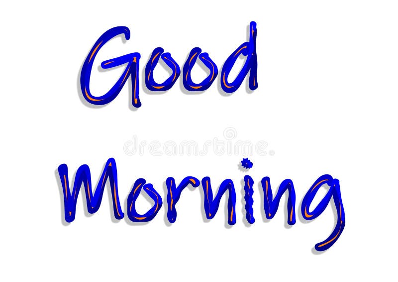 Good Morning Hand Writing Text Message Stock Illustration ...