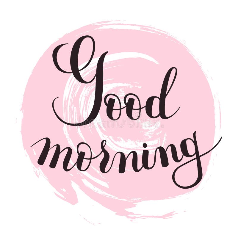 Good Morning Lettering Text Stock Vector - Illustration of decorative ...