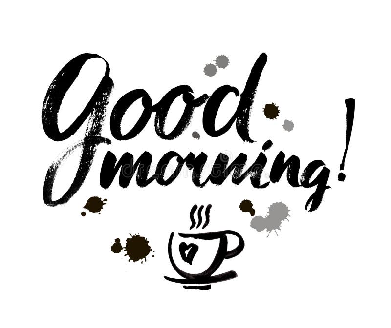 Good Morning Lettering Text Stock Vector - Illustration of word ...