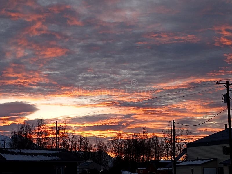 Good Morning Sunrise in Palmer Alaska Stock Image Image of alaska