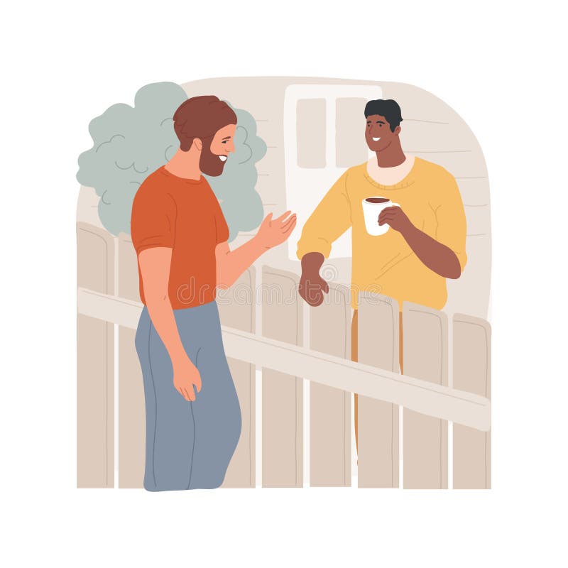 Neighbors communication friendly people in windows 15917102 Vector Art at  Vecteezy