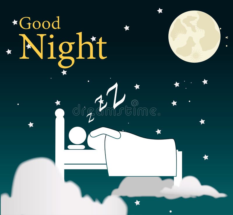 Good night stock vector. Illustration of clip, sleep - 35533747