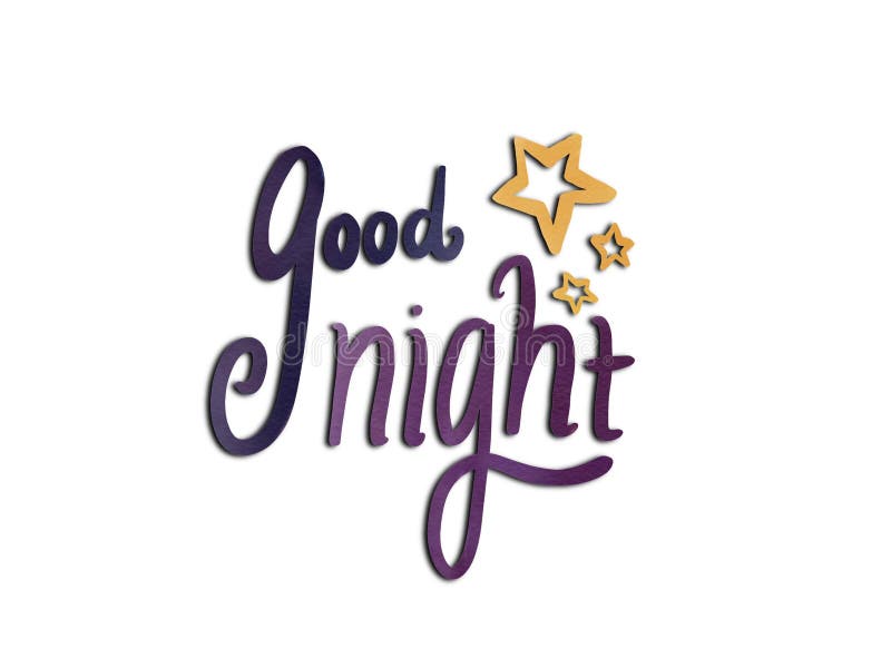 Good night lettering stock illustration. Illustration of inspirational ...