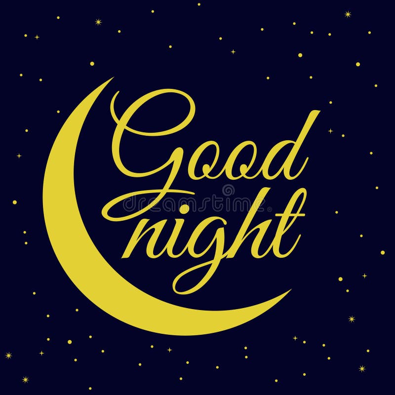 Good Night - Moon And Stars Vector Stock Vector - Illustration of face ...