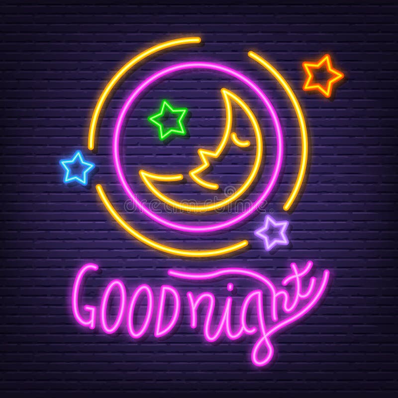 Good Bye Neon Text Vector Design Template. Good Bye Neon Logo, Light ...