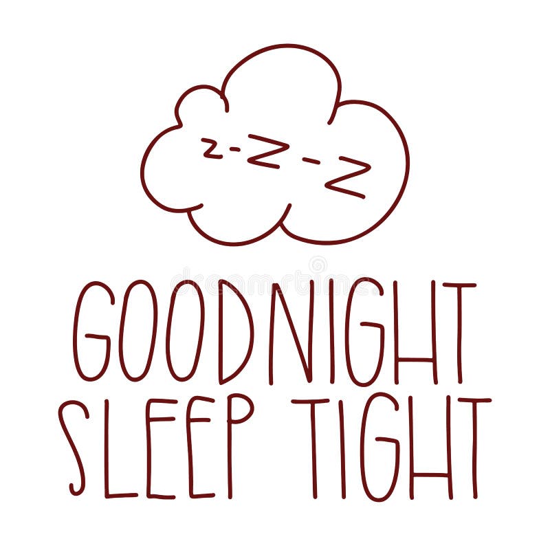 Good Night, Sleep Tight. the Concept of Sleeping. Vector Hand Drawn ...