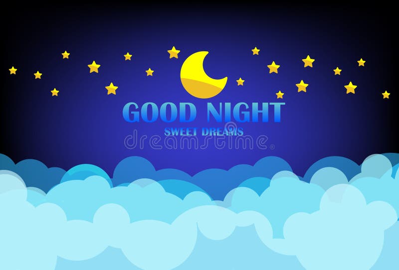 Good Night Sweet Dreams Moon Stars Stock Illustrations – 903 Good Night ...