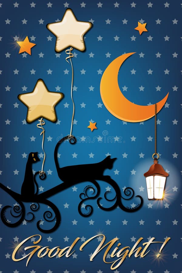 Good Night and Sweet Dreams Illustration Design Stock Illustration ...