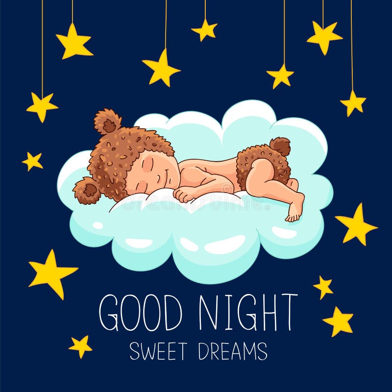 Good night. Sweet Dreams stock vector. Illustration of quote - 74167156