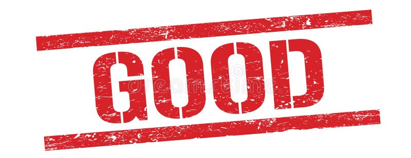 GOOD Text on Red Vintage Lines Stamp Stock Illustration - Illustration