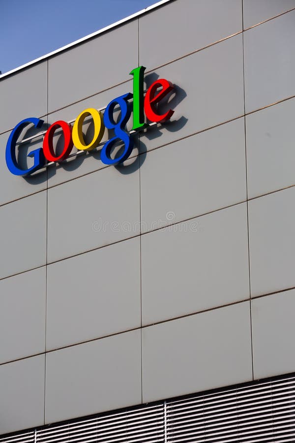 Google Corporation Building sign. royalty free stock photo