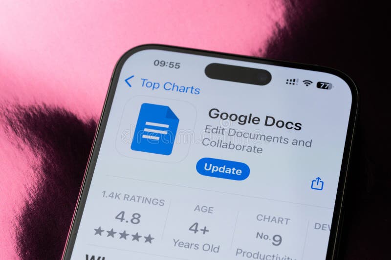 Google Docs mobile application ranking royalty free stock photos