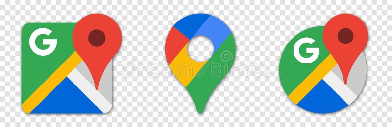 Google Maps Icons Set Map Pin Markers Vector Illustration Isolated Transparent Background Google Maps Icons Set 224865322 