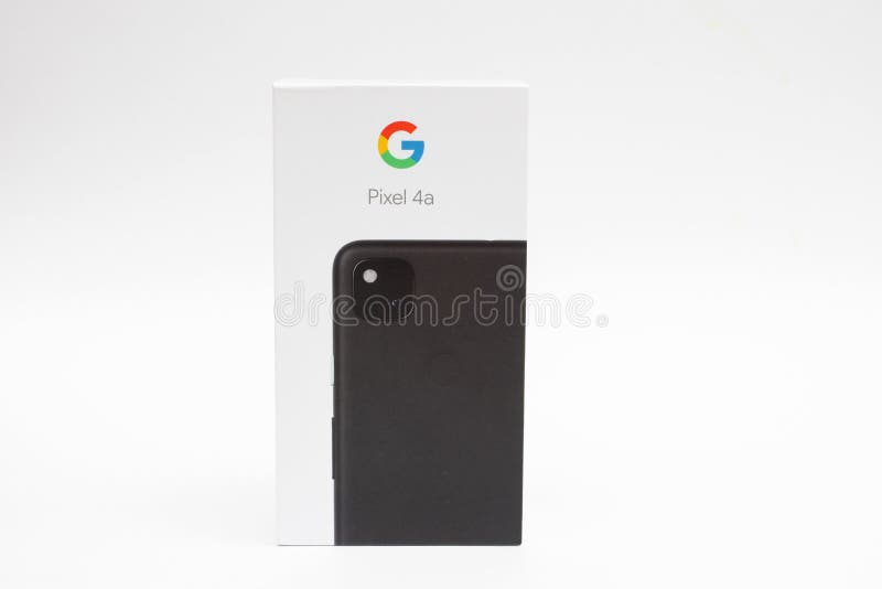 Google Pixel 4a Smartphone in Box Op Witte : New York New York. Usa 05152021. Redactionele Foto - of redactie, mobiel: 218829351