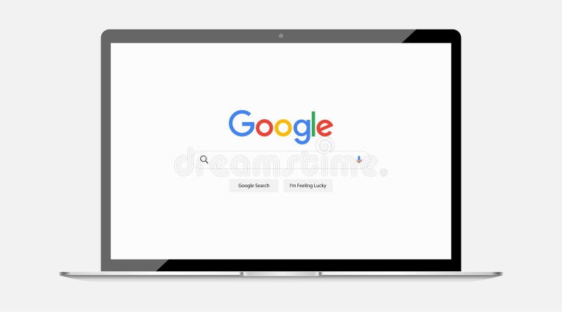 Google Search Logo Apple Macbook With Open Google Search System Search System Page Google Developed By Google Llc Kyiv Ukraine Editorial Photography Illustration Of Digital Connection