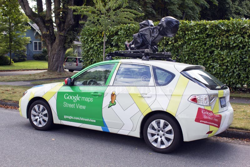 A vehicle used by Google to produce their street map images. A vehicle used by Google to produce their street map images.