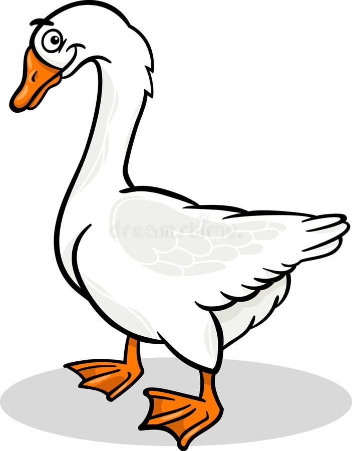 Goose farm bird animal cartoon illustration royalty free illustration Goose farm bird animal cartoon illustration royalty free illustration