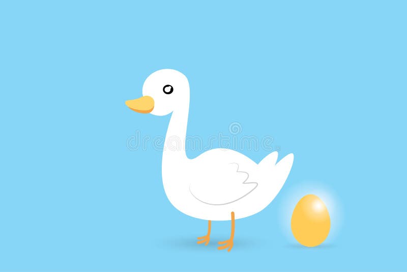 The Goose And The Golden Egg Stock Vector - Illustration of doodle ...