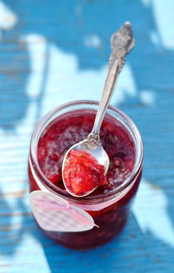 Gooseberry Banana Jam stock image. Image of open, organic 34658293
