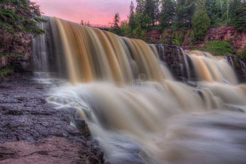 Gooseberry Falls State Park on Minnesota`s North Shore of Lake Superior in Summer