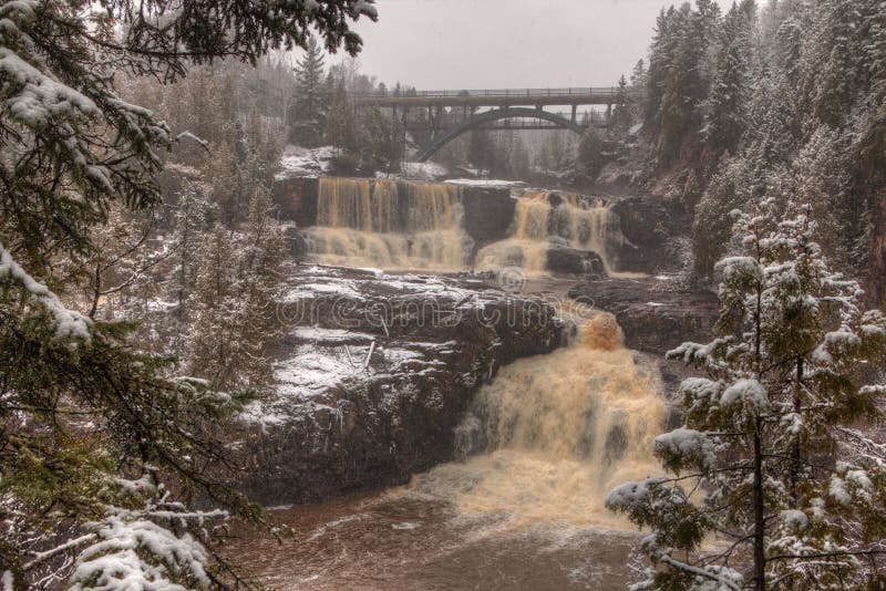 Gooseberry Falls State Park on Minnesota`s North Shore of Lake Superior in Summer