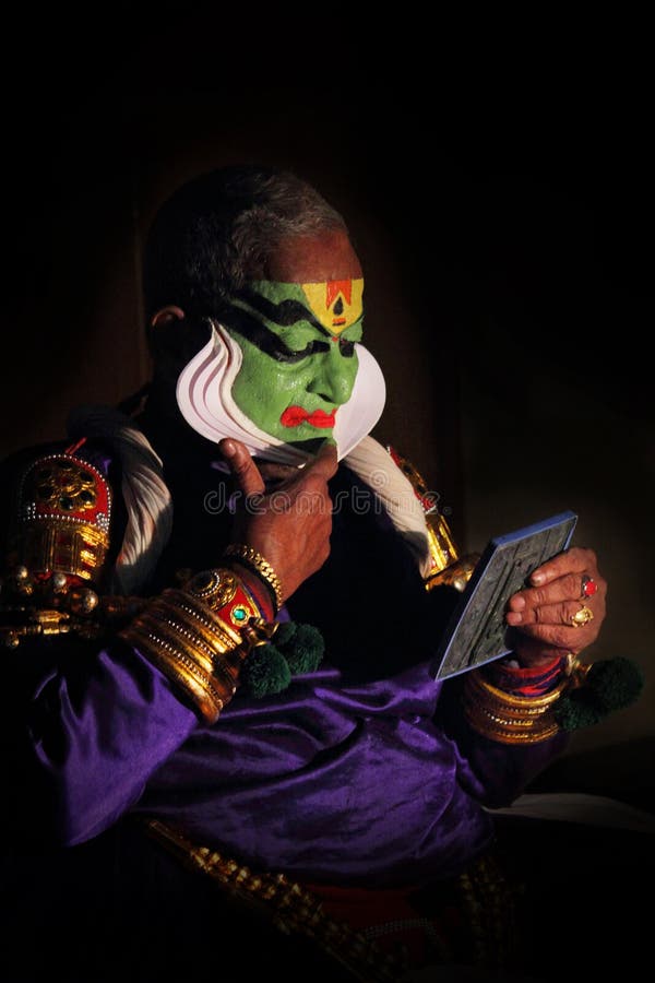 Gopi Асан художника Kathakali стоковые фотографии rf Gopi Асан художника Kathakali стоковые фотографии rf