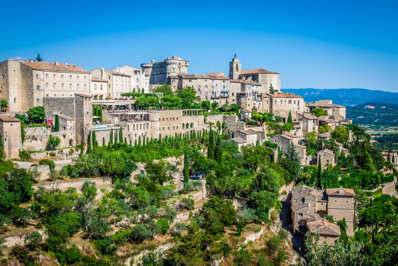 Gordes medeltida by i sydliga Frankrike (Provence) arkivfoto Gordes medeltida by i sydliga Frankrike (Provence) arkivfoto