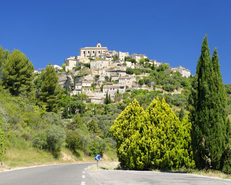 Gordes, Road To Gordes. Provence. France. Stock Photo - Image Of France ...