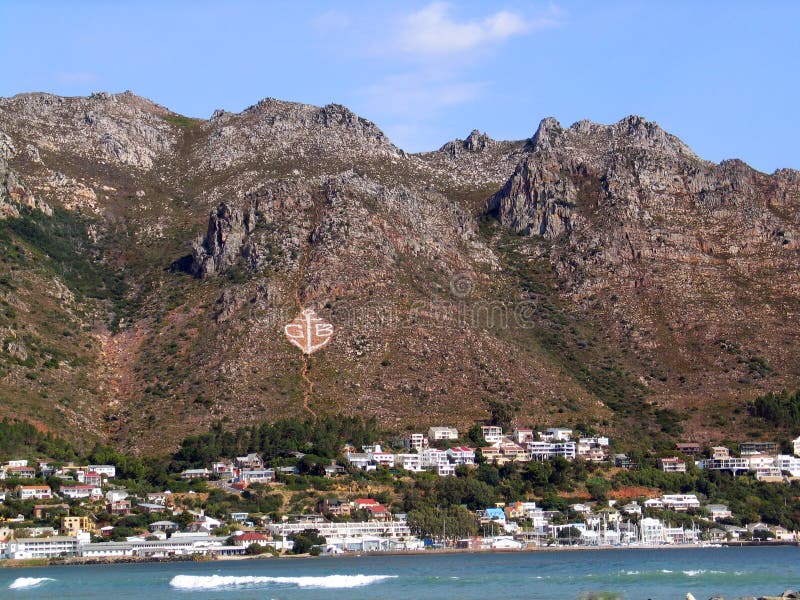The Gordons Bay Anchor Symbol Stock Photo Image of waves, crags 905446