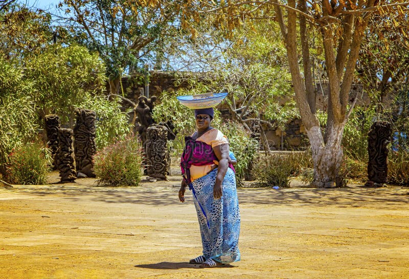 Beautiful African Woman Wearing A Traditional Dress ...